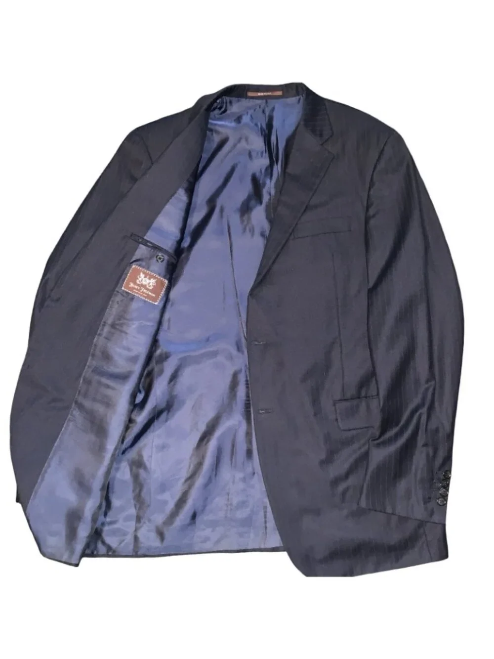 Loro Piana HICKEY FREEMAN Navy Pinstripe Blazer Jacket TASMANIAN Super 150's 46R